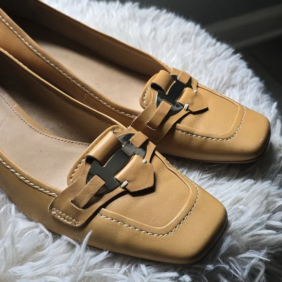 Etienne Aigner Vintage Dress Shoes Mustard Yellow Tan Leather Shoes-Size 8.5 - Picture 4 of 16